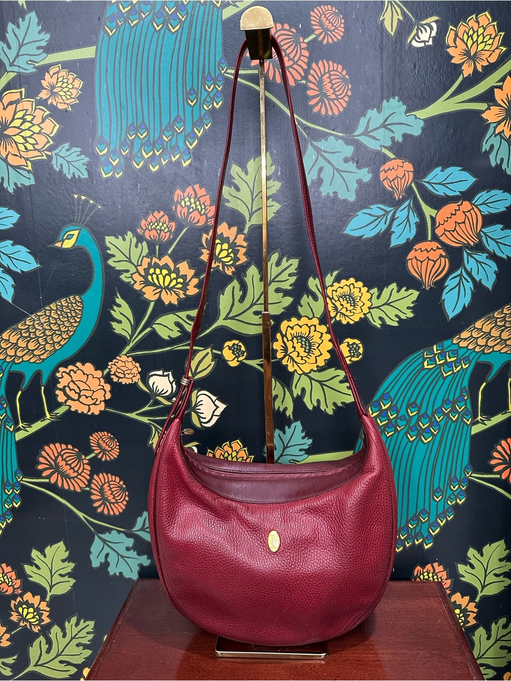 Vintage Cartier Must Burgundy Leather Hobo Bag - Picture 4 of 14